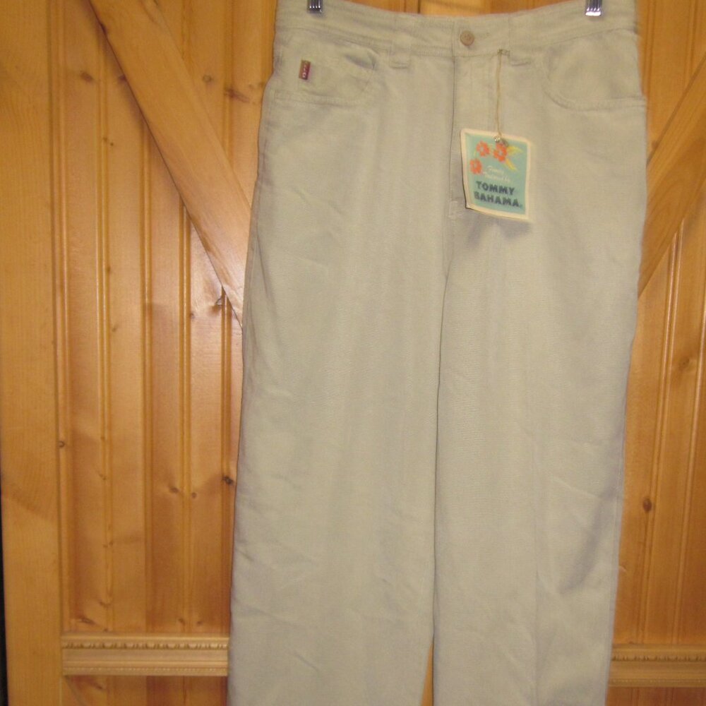 VTG New Tommy Bahama Ladies Wheat tan Jeans relaxed fit high rise THE JEANIE 30W